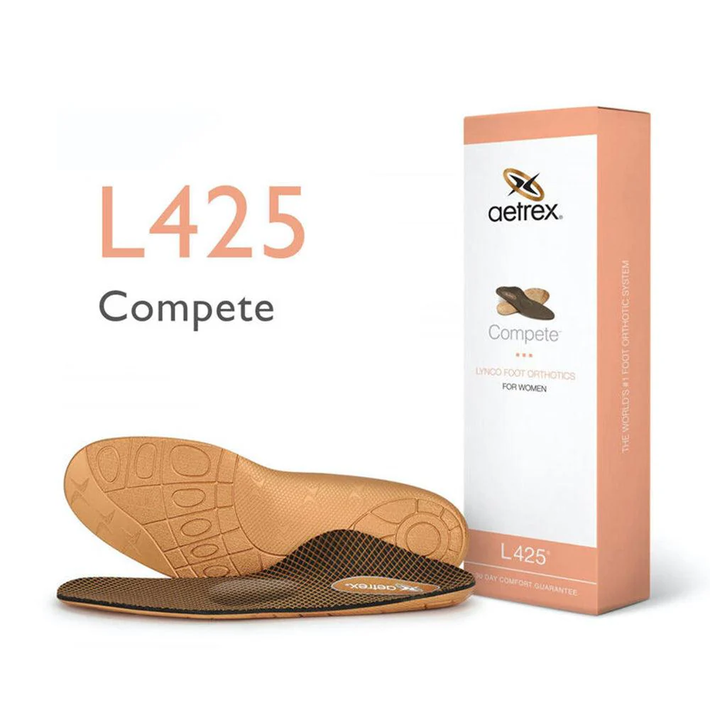 Aetrex Women's Compete Posted Orthotics Metatarsal Support