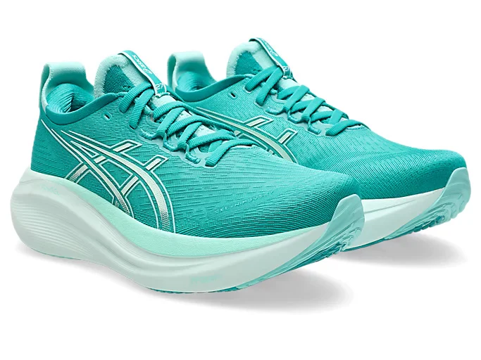 Gel-Nimbus 27 Women's :Wave Teal | Illuminate Mint - Image 2