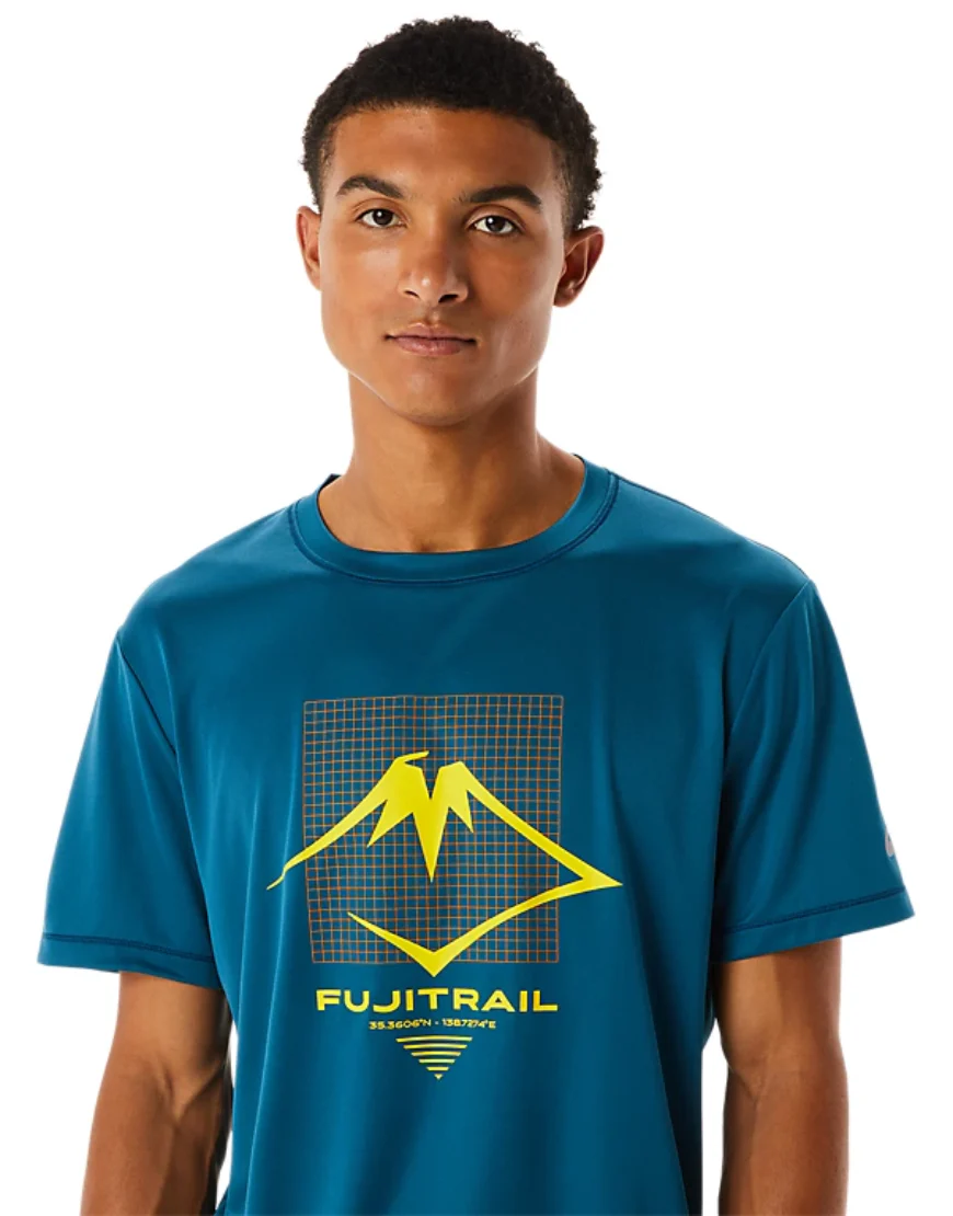 Men's Fujitrail Logo Shorts Sleeve Top: Turquoise - Image 3