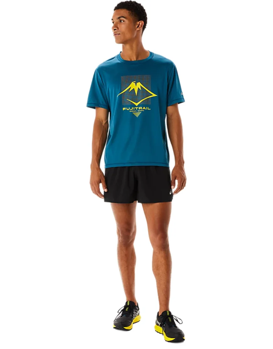 Men's Fujitrail Logo Shorts Sleeve Top: Turquoise - Image 4