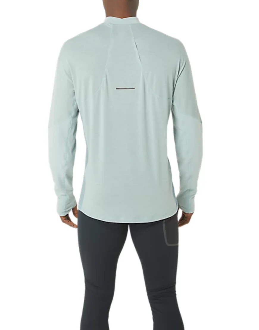 Men's Metarun Mock Neck Long Sleeve Top :Ocean Haze - Image 2