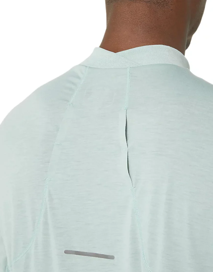 Men's Metarun Mock Neck Long Sleeve Top :Ocean Haze - Image 4