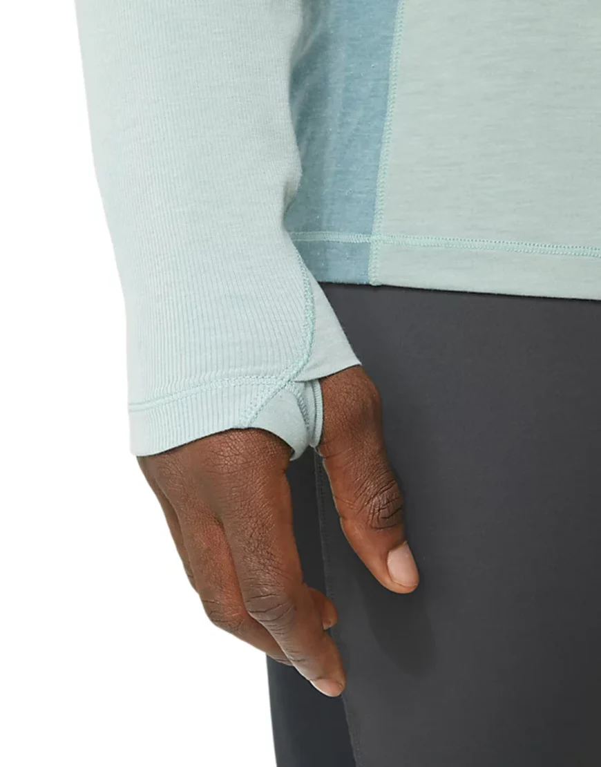 Men's Metarun Mock Neck Long Sleeve Top :Ocean Haze - Image 5