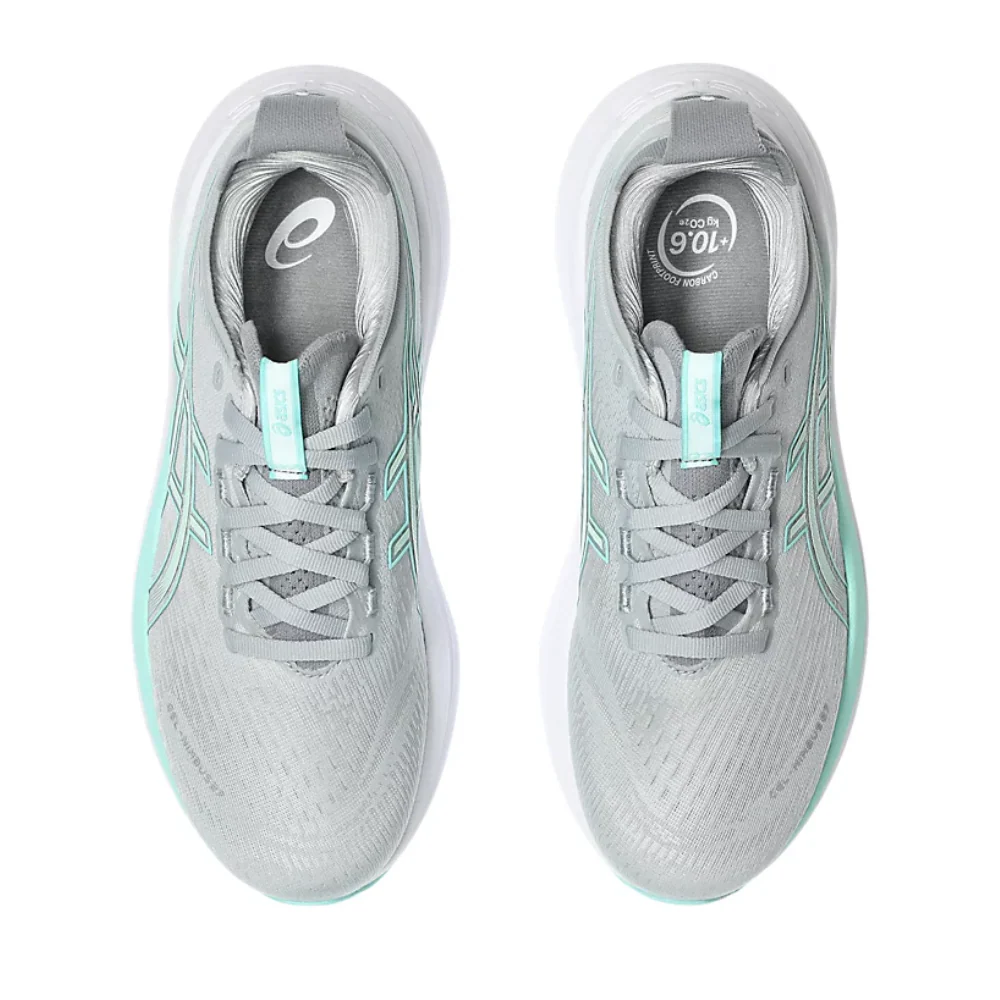 Gel-Nimbus 27 (Wide) Women's :Piedmont Grey | Illuminate Mint - Image 3