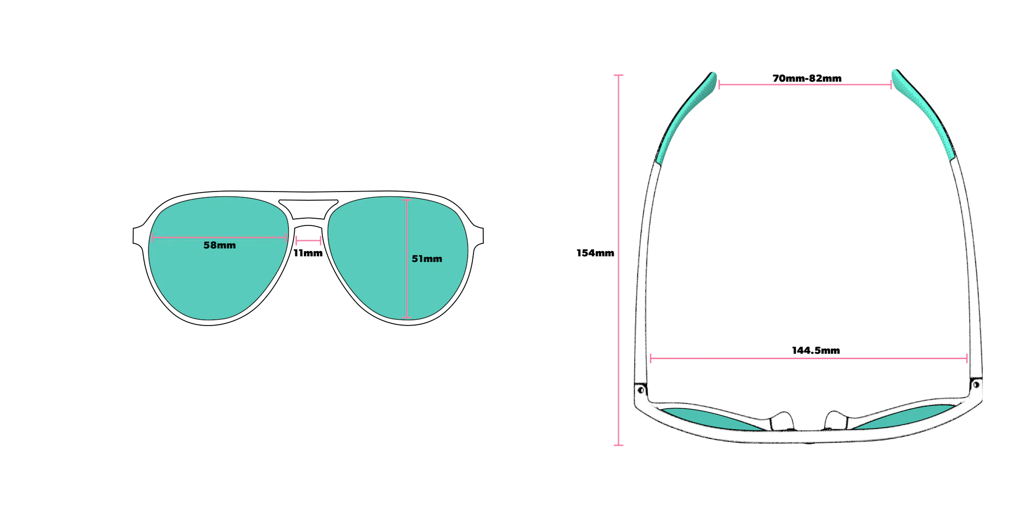 Goodr Operation Blackout :MG Aviator Running Sunglasses - Image 4