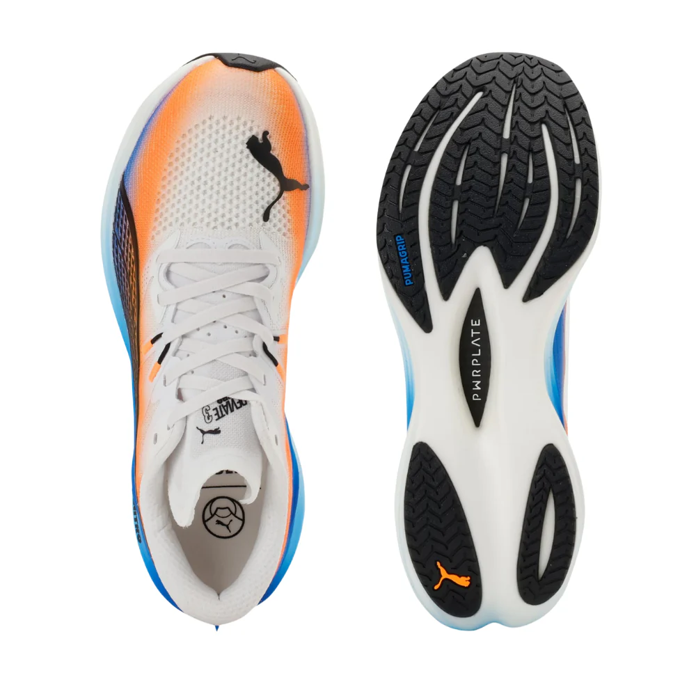 Deviate Nitro 3 Ekiden Men's :PUMA White | Heat Fire - Image 3