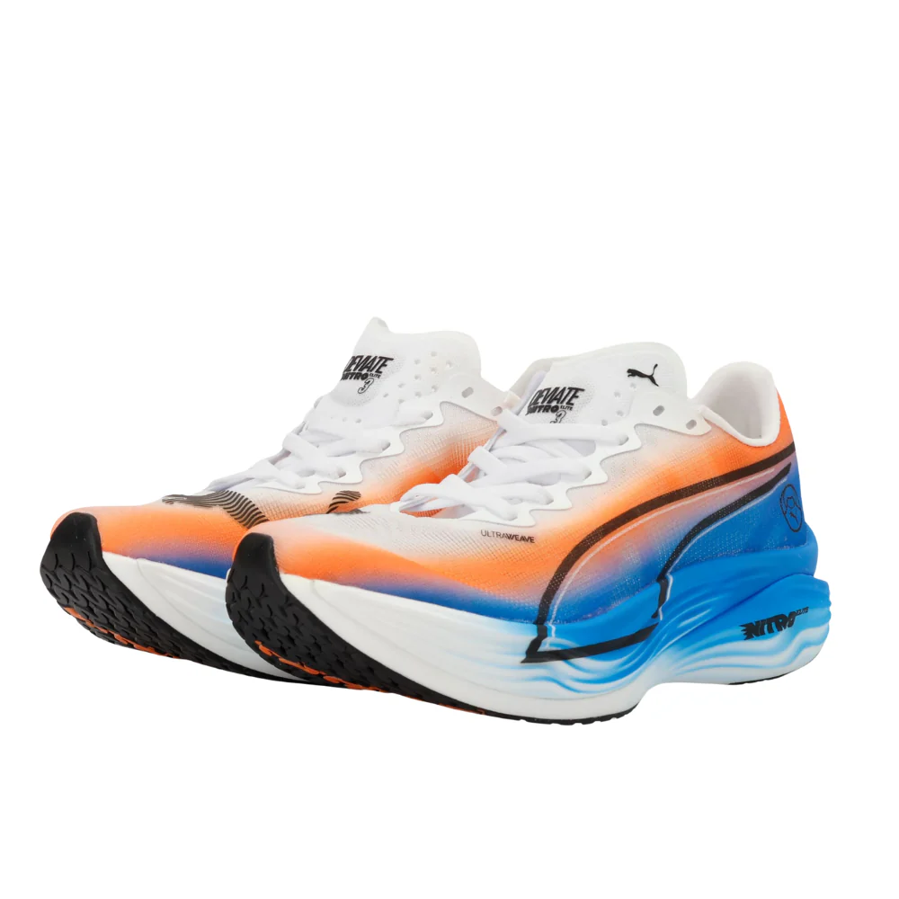 Deviate Nitro Elite 3 Ekiden Women's :PUMA White | Heat Fire - Image 2