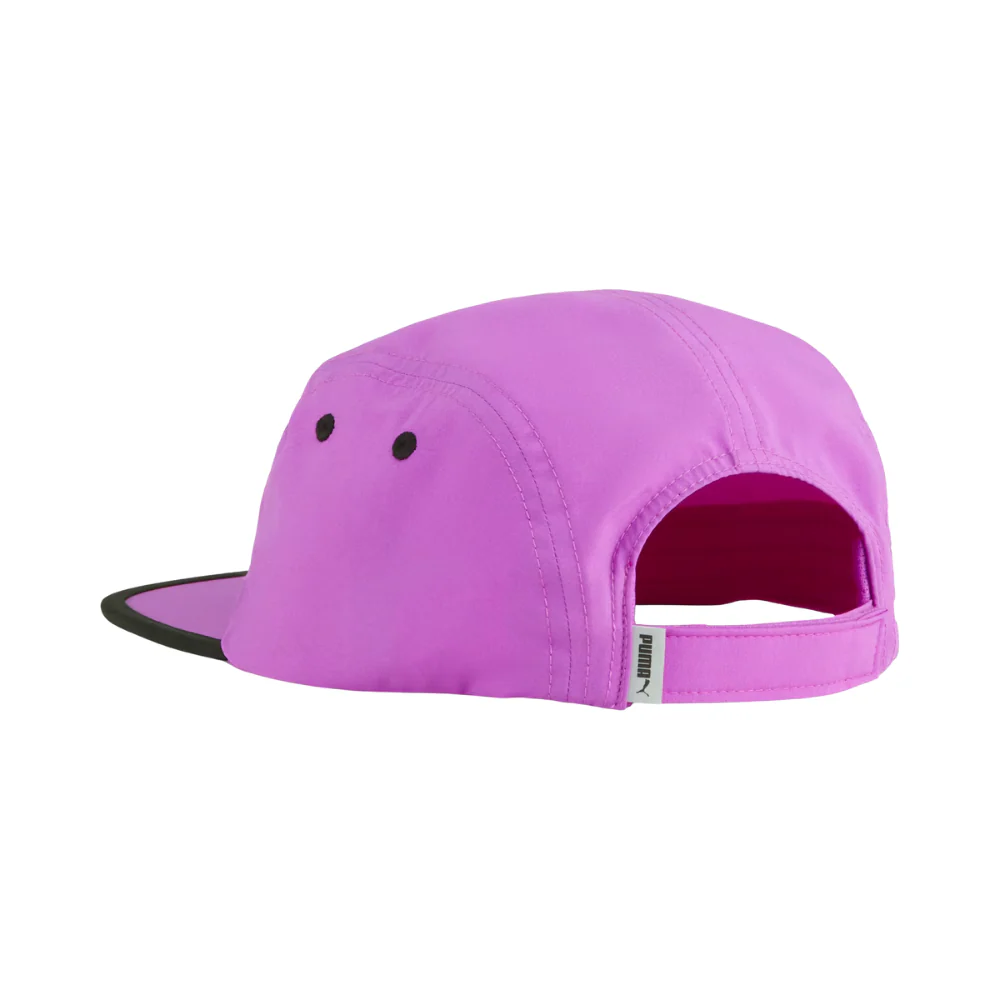 Unisex Essentials Running 5 Panel Cap :Wild Berry - Image 2