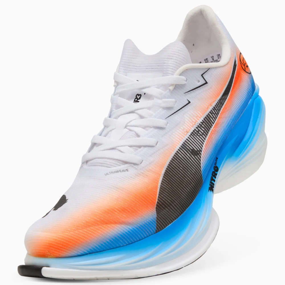 FAST-R Nitro Elite 3 Ekiden Men's :PUMA White | Heat Fire - Image 6