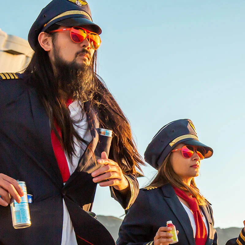Goodr Captain Blunt’s Red-Eye :MG Aviator Running Sunglasses