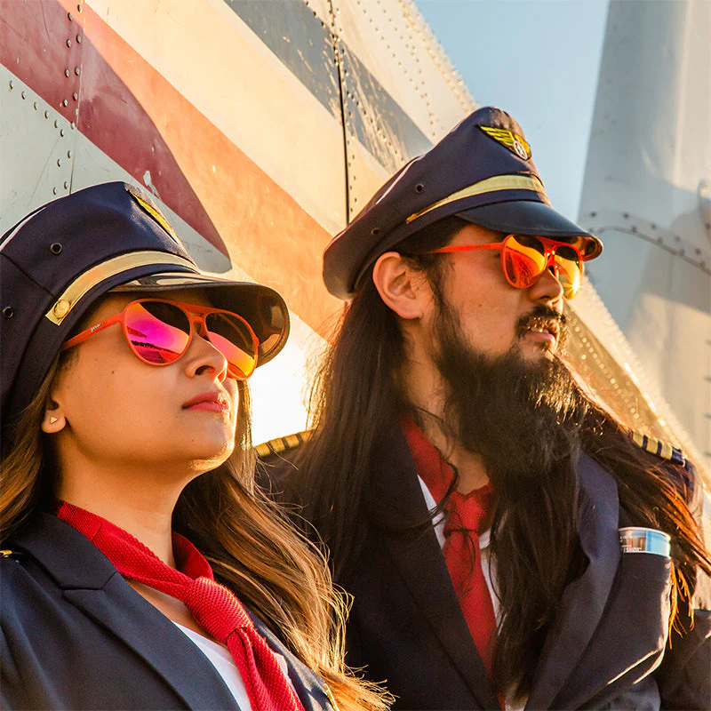 Goodr Captain Blunt’s Red-Eye :MG Aviator Running Sunglasses - Image 3