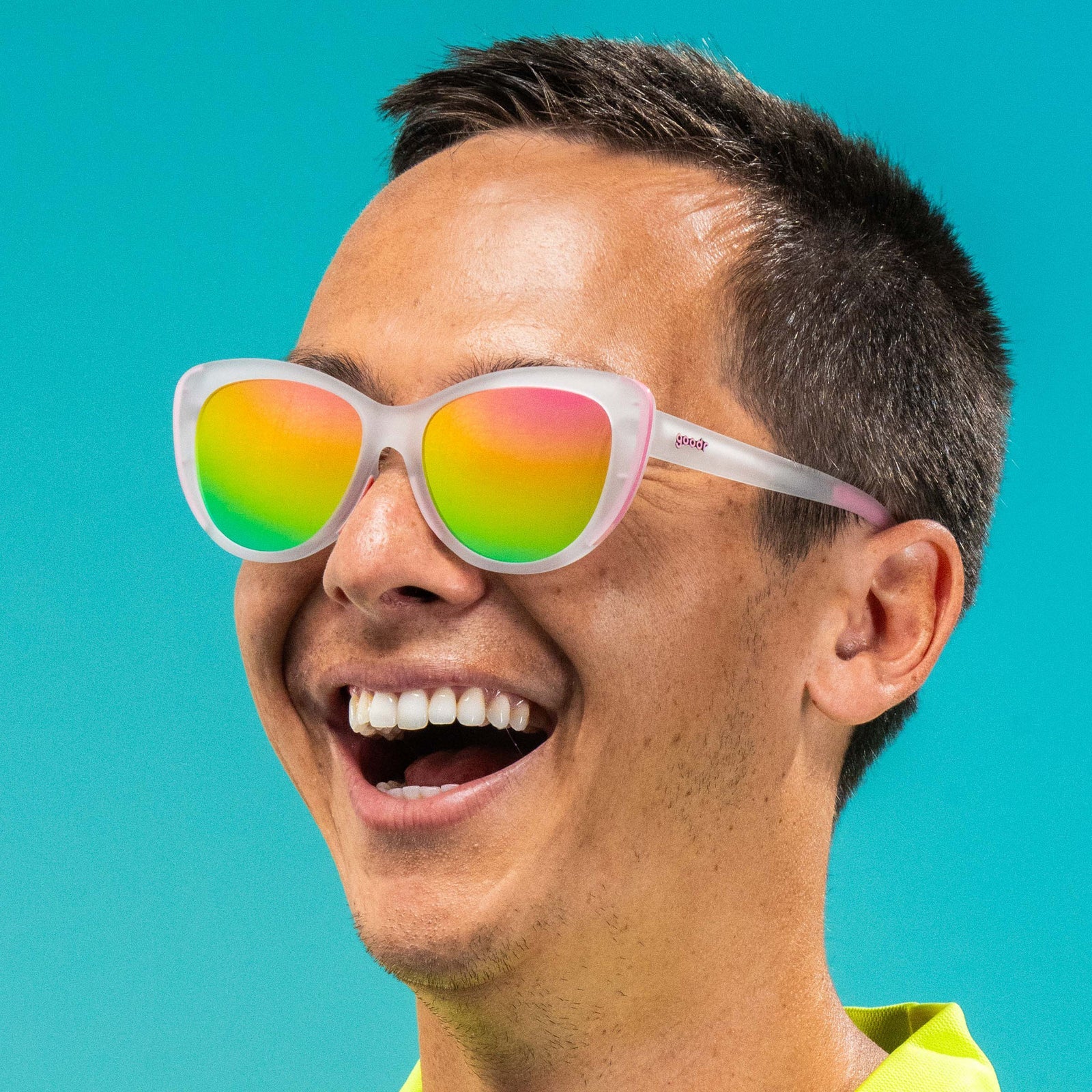 Goodr Rainbow Runway Ready :GG Glam Sunglasses - Image 2