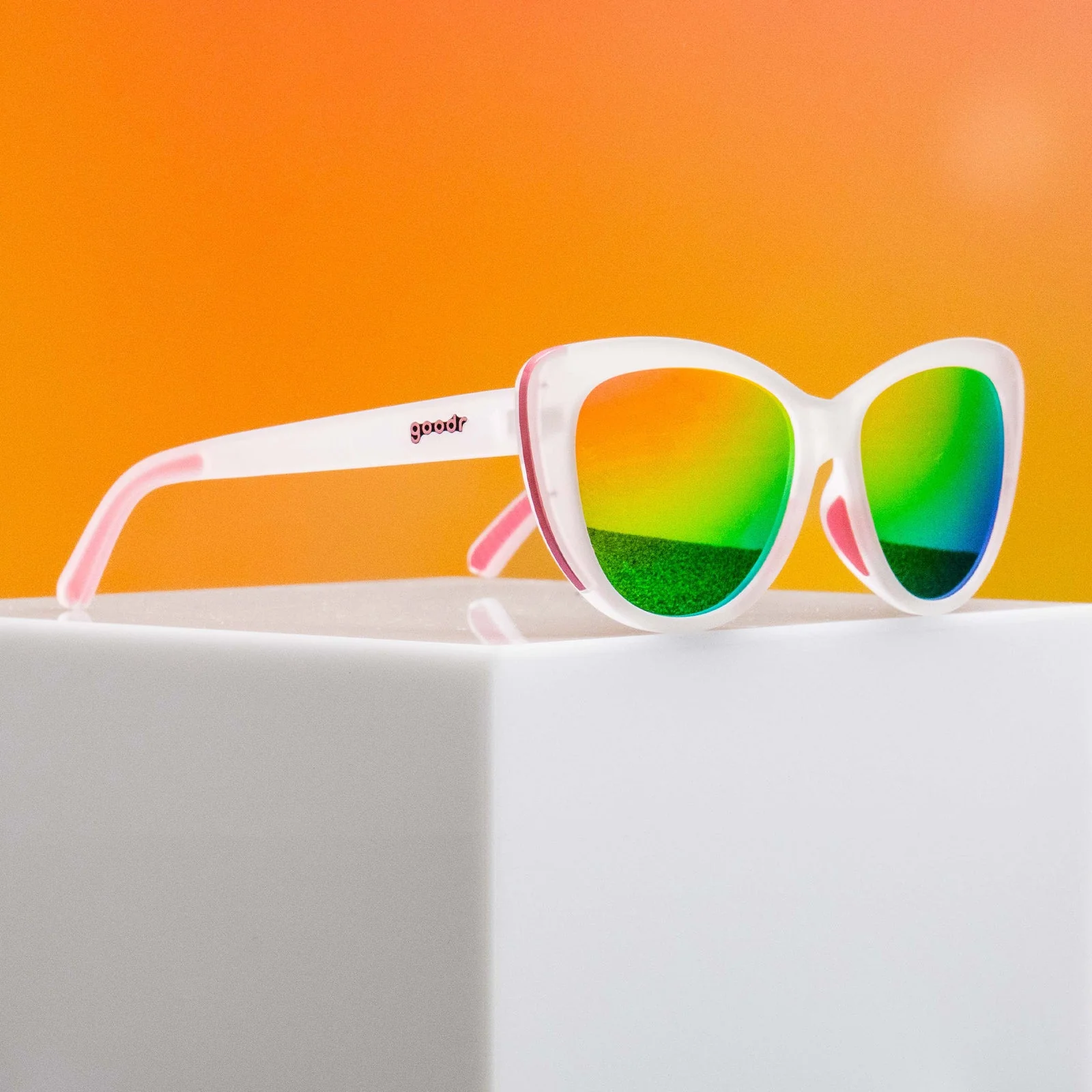 Goodr Rainbow Runway Ready :GG Glam Sunglasses - Image 3