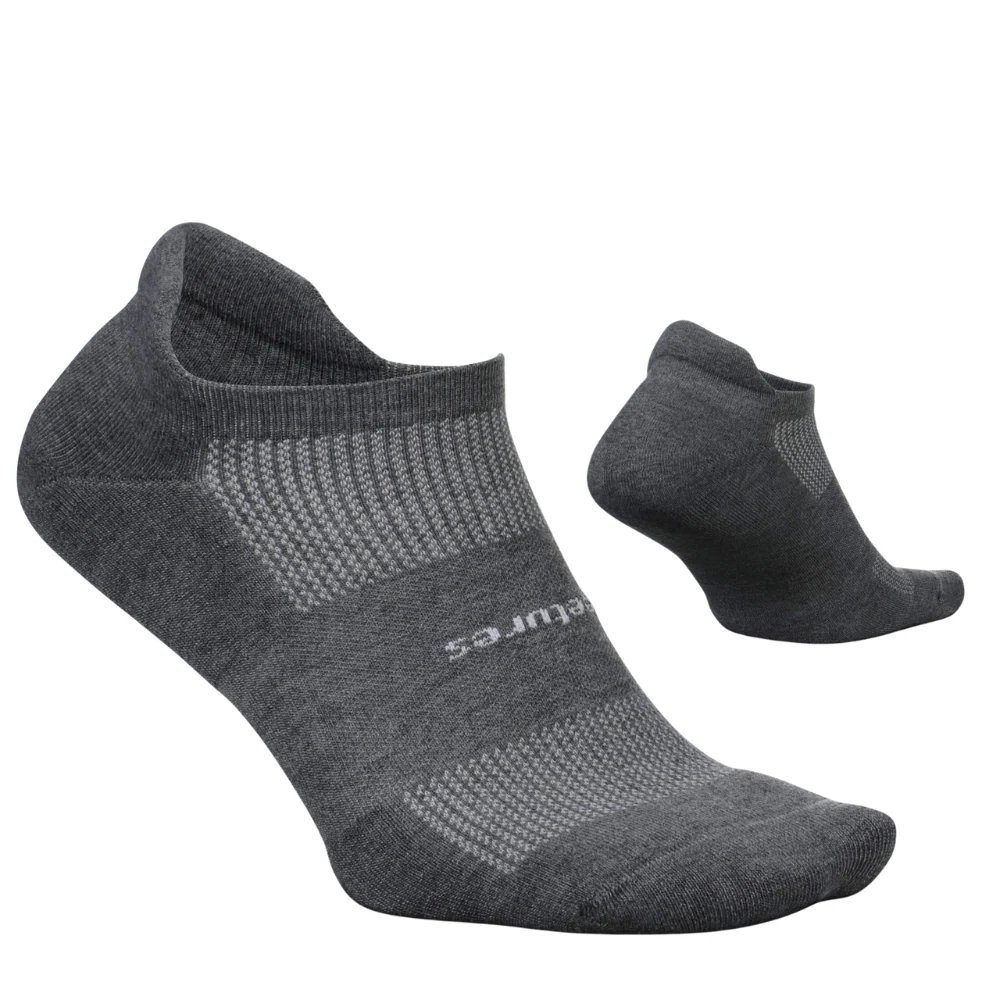 Feetures High Performance Cushion No Show Tab :Heather Gray - Image 2
