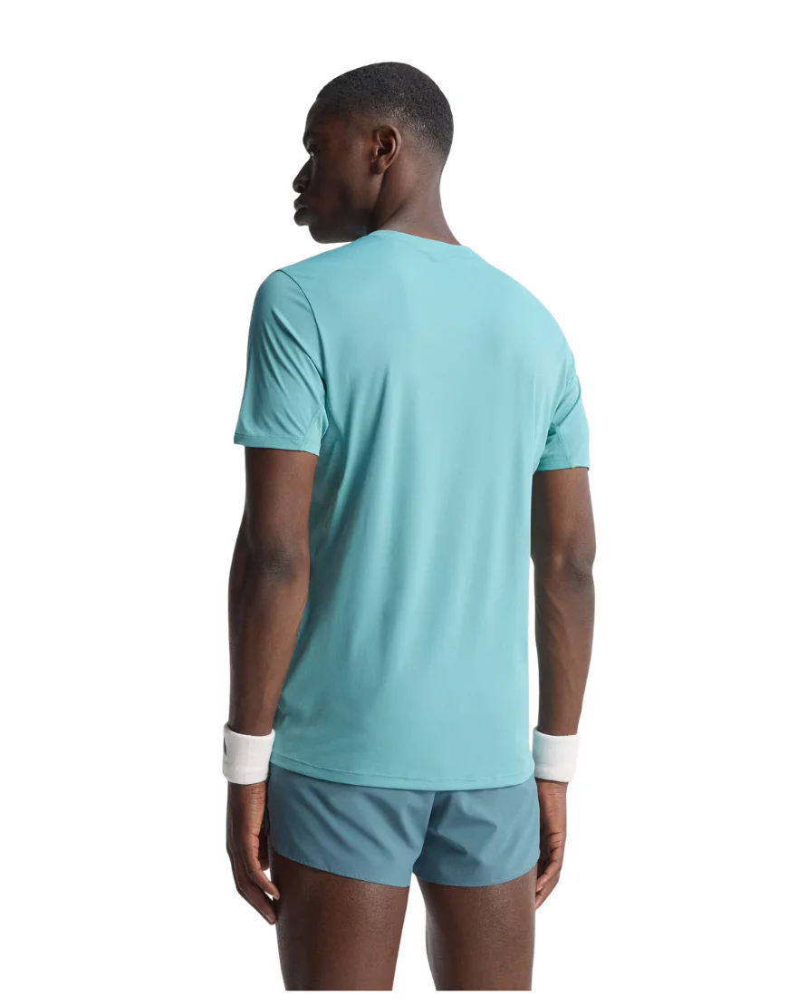 Men's Adizero Essential Running Tee :Powder Teal - Image 4