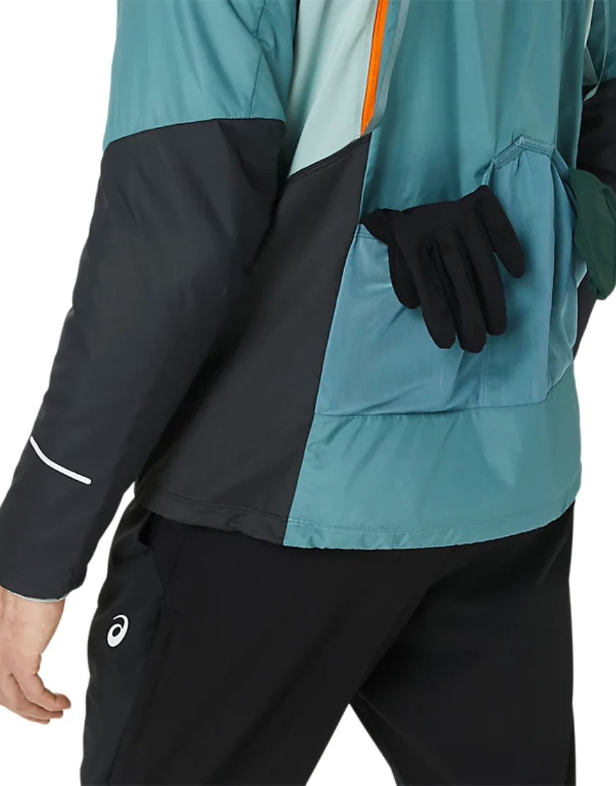Men's Winter Run Jacket :Foggy Teal - Image 3