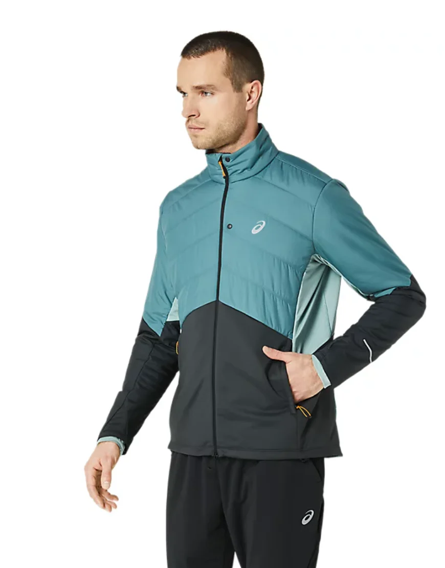 Men's Winter Run Jacket :Foggy Teal - Image 5