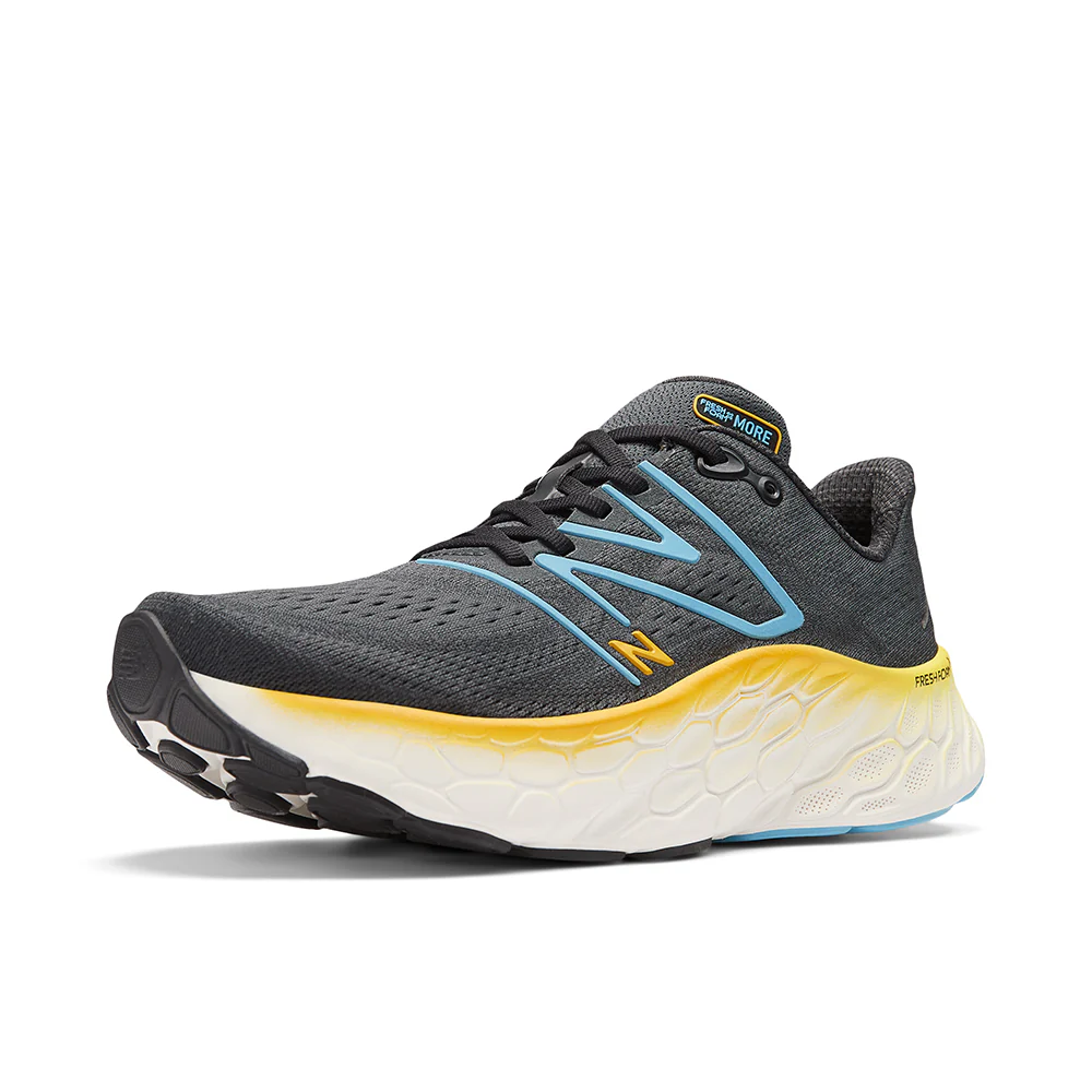 Fresh Foam X More v4 (D) Men's :Black | Coastal Blue - Image 2