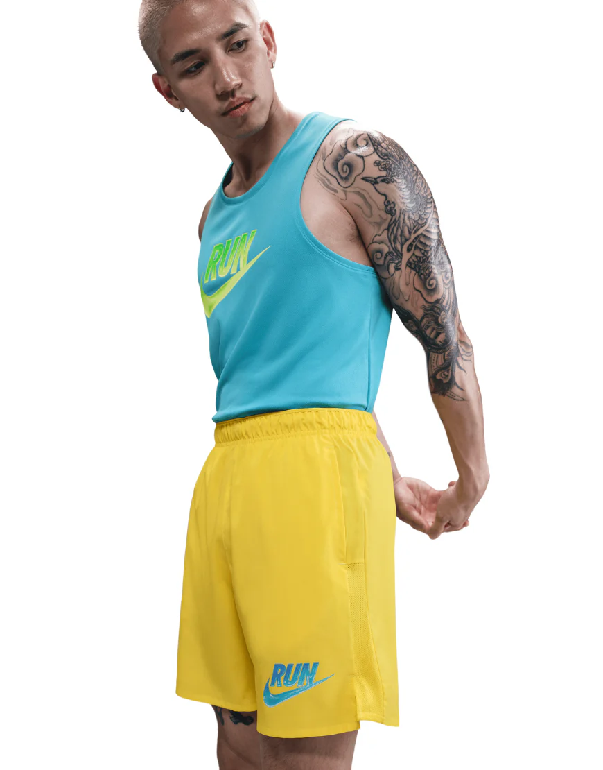 Men's Challenger Run Energy Dri-FIT 7" Unlined Running Shorts :Lightening | Glacier Blue - Image 3