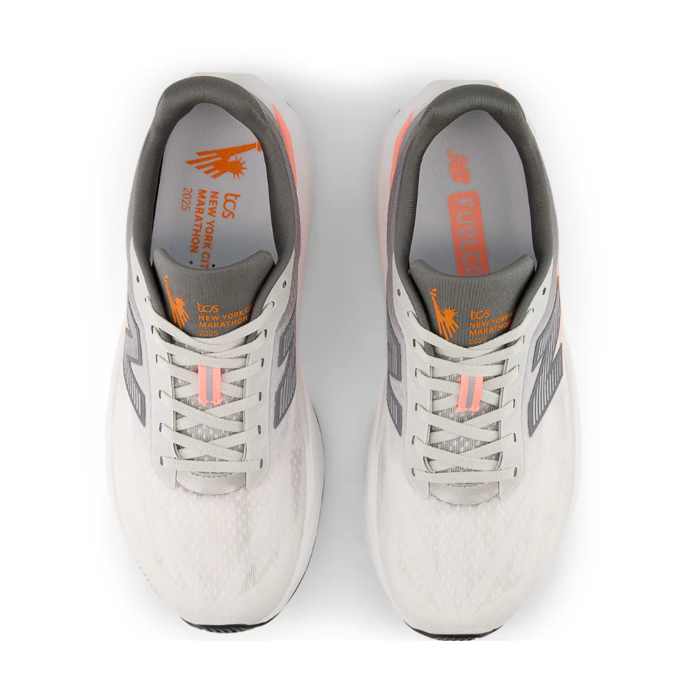 TCS NYC Marathon FuelCell Rebel v5 (D) Men's :Grapefruit | Grey Matter - Image 3