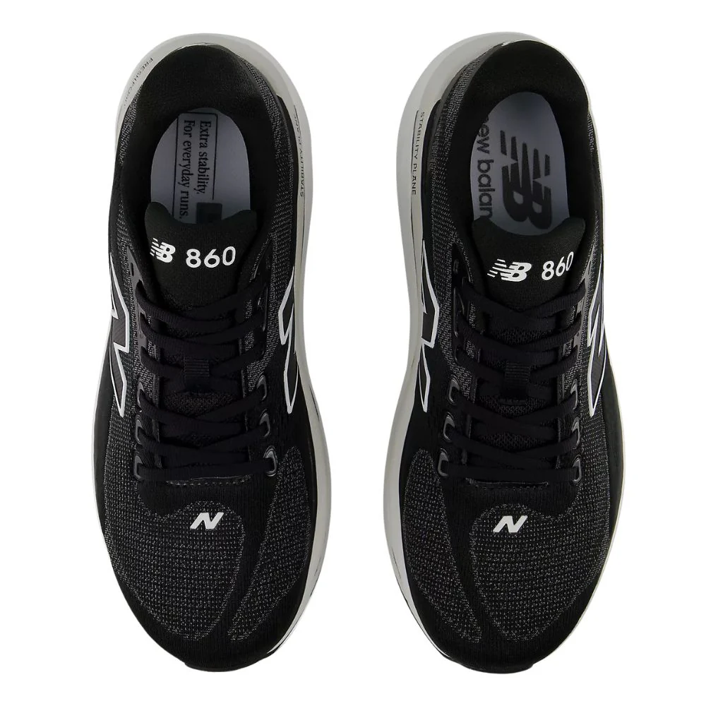 Fresh Foam X 860v15 (2E) Men's :Black | White - Image 4