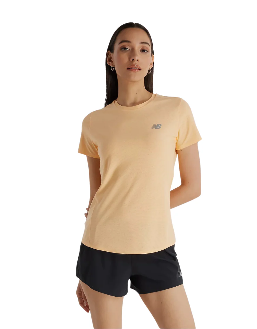 Women's Jacquard Slim Tee :Peach Blossom