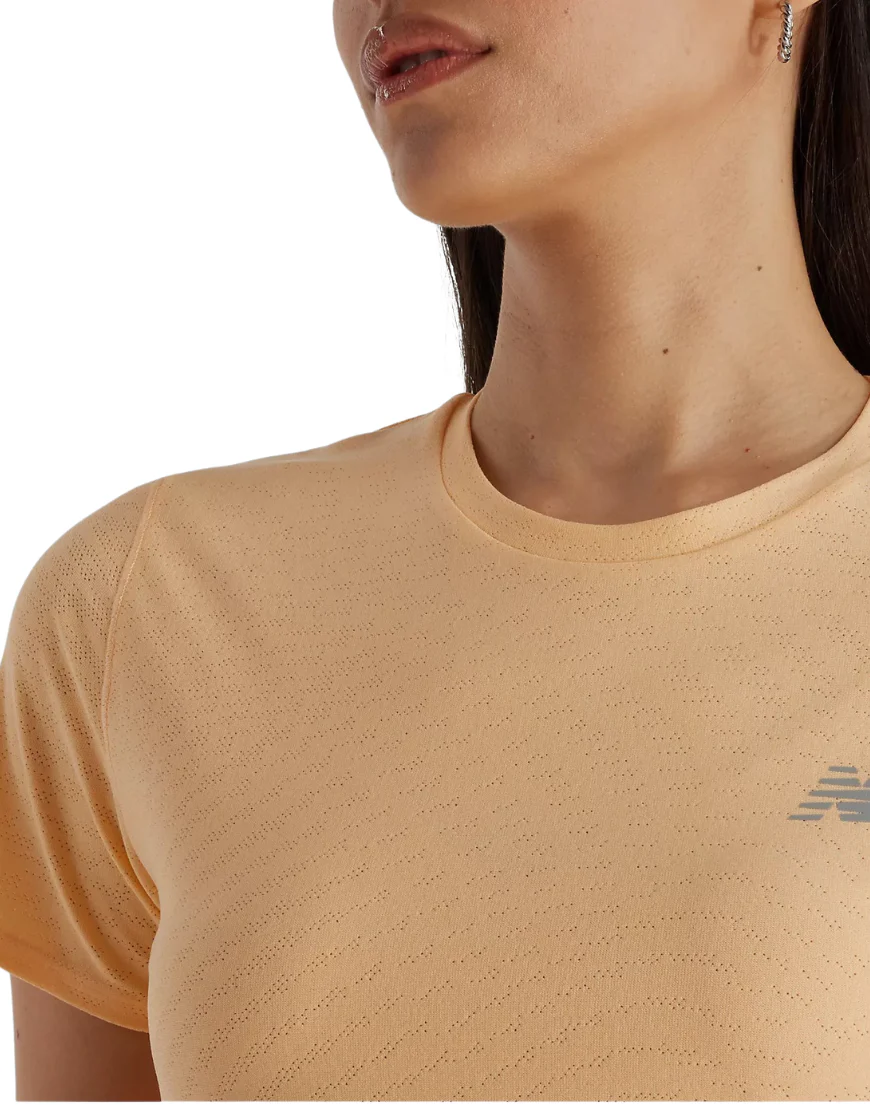 Women's Jacquard Slim Tee :Peach Blossom - Image 4