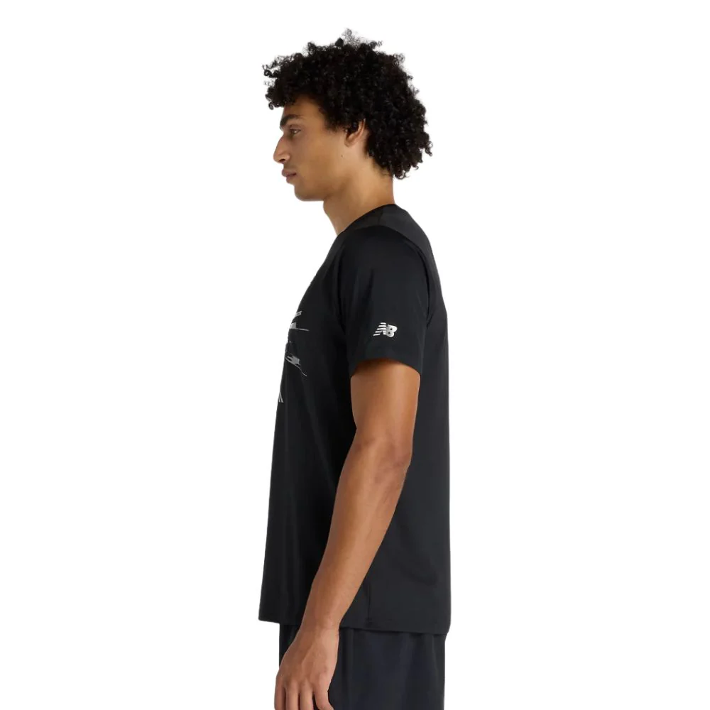 Men's Reflective City Poly Performance T-Shirt :Black - Image 2