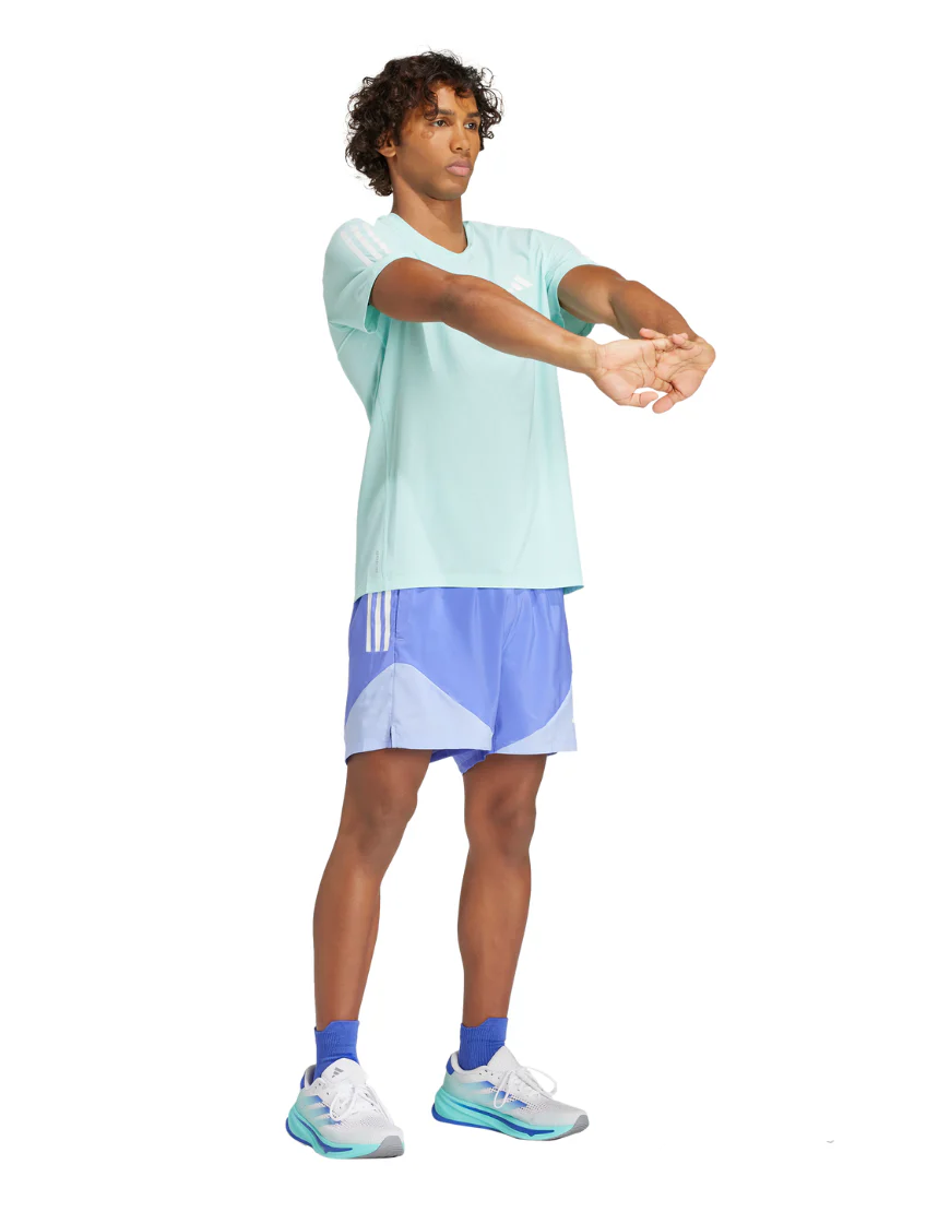 Men's Own the Run Tee :Flash Aqua - Image 3