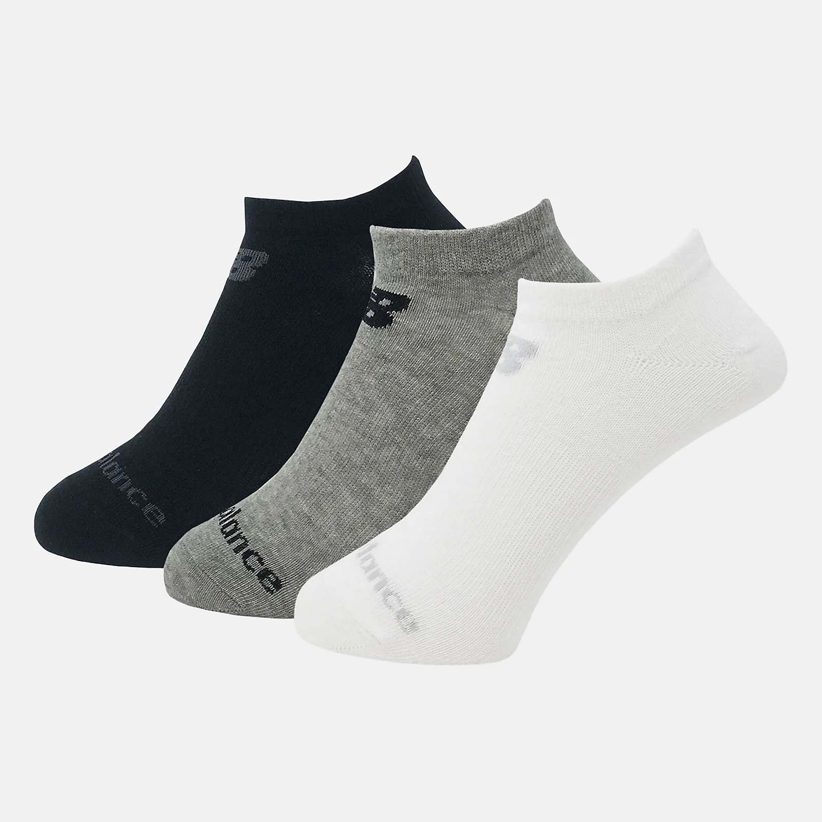 NB Performance Cotton Flat Knit No Show Socks (3 Pack | 3 Colours) - Image 3
