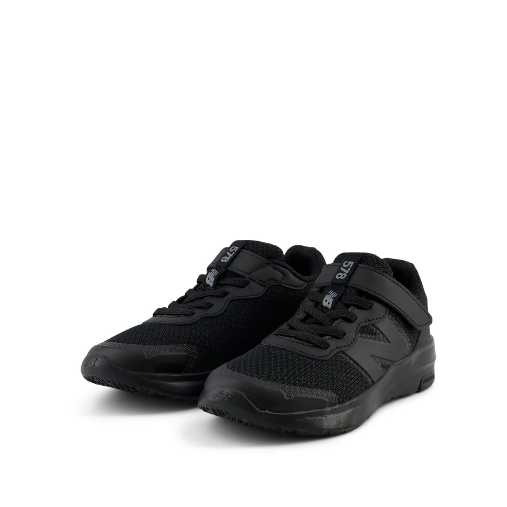 578v1 Bungee Lace with Top Strap Younger Kids' :Black - Image 2
