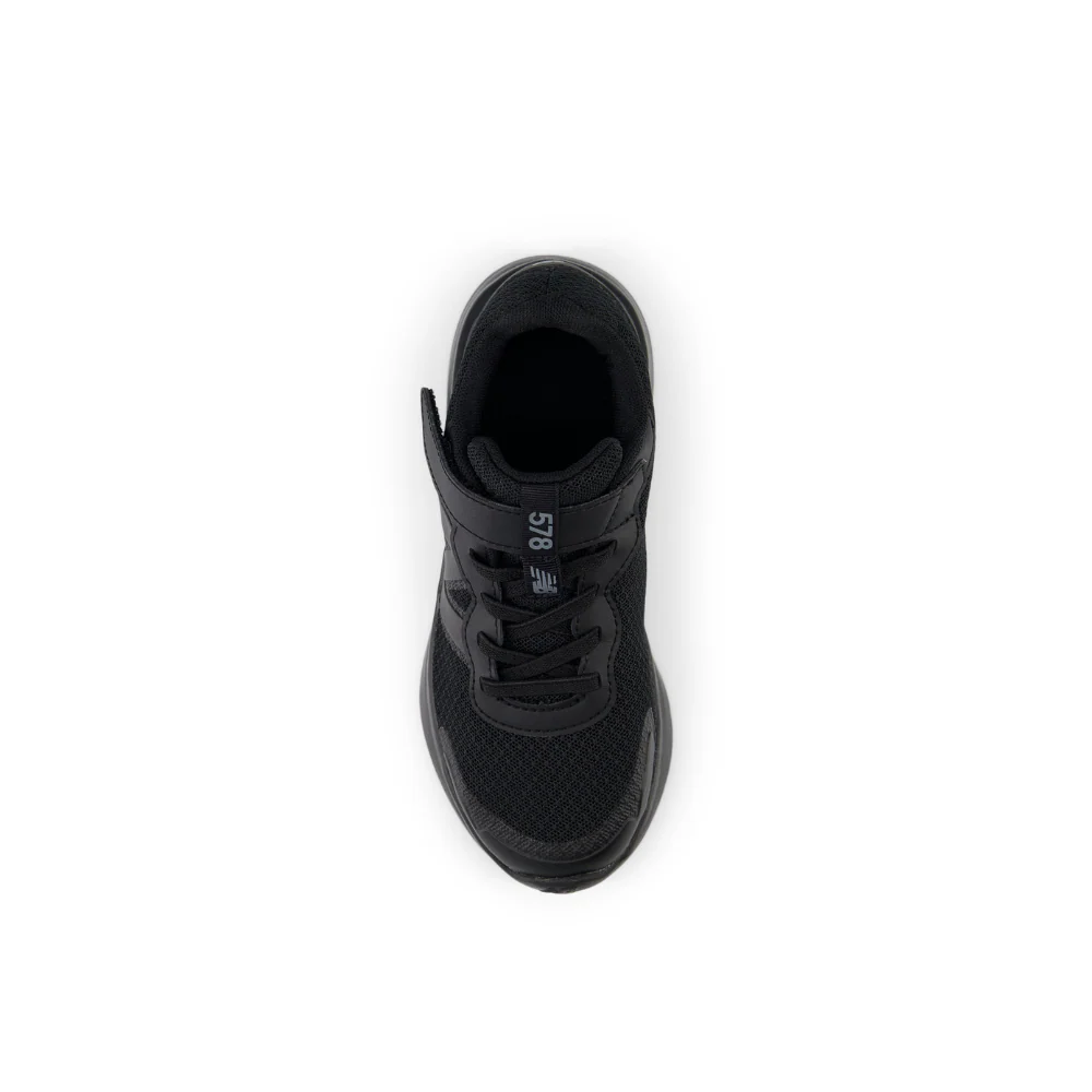 578v1 Bungee Lace with Top Strap Younger Kids' :Black - Image 3