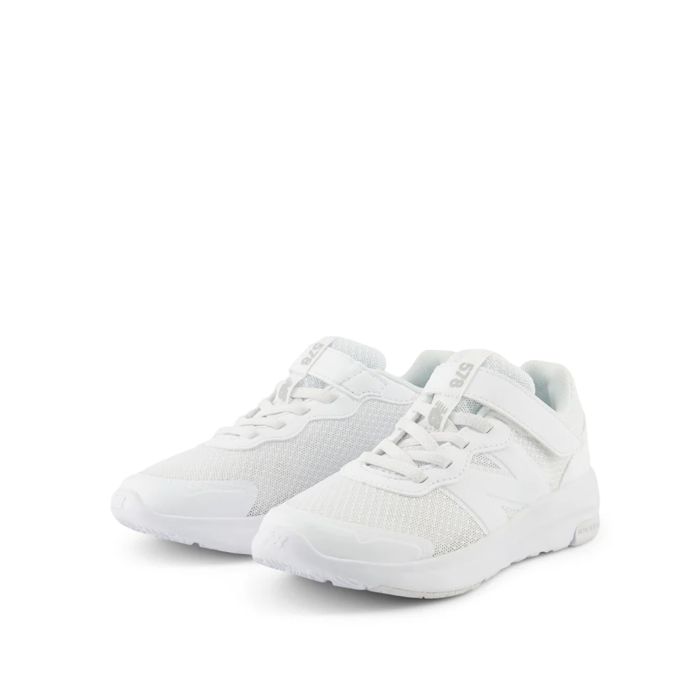 578v1 Bungee Lace with Top Strap Younger Kids' :White - Image 2
