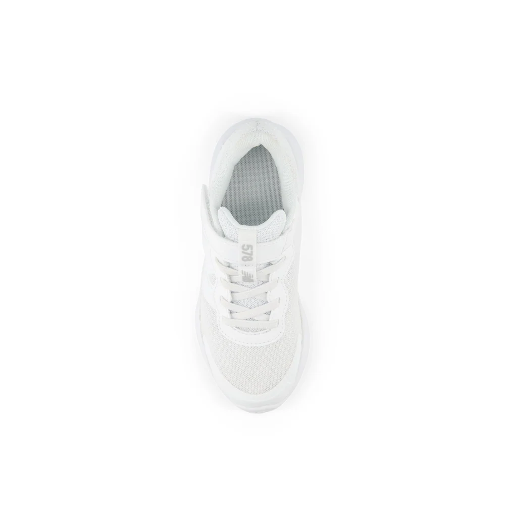 578v1 Bungee Lace with Top Strap Younger Kids' :White - Image 3
