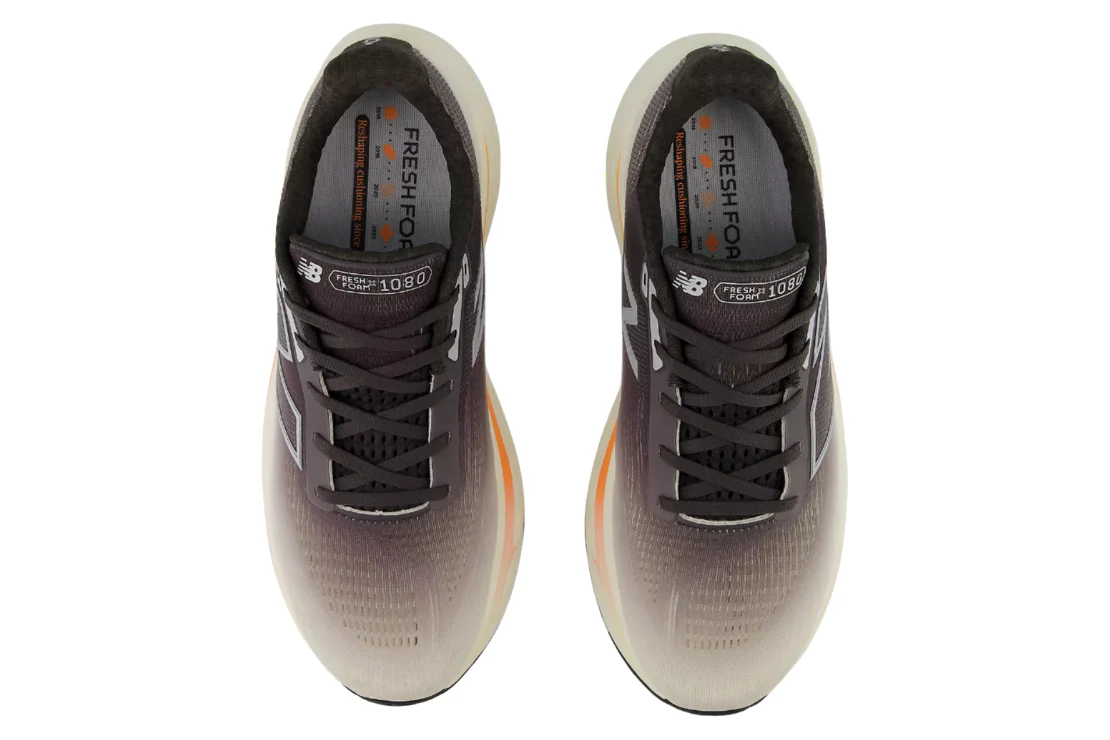 Fresh Foam x 1080v14 (D) Men's :Black Cement | Hot Mango - Image 3