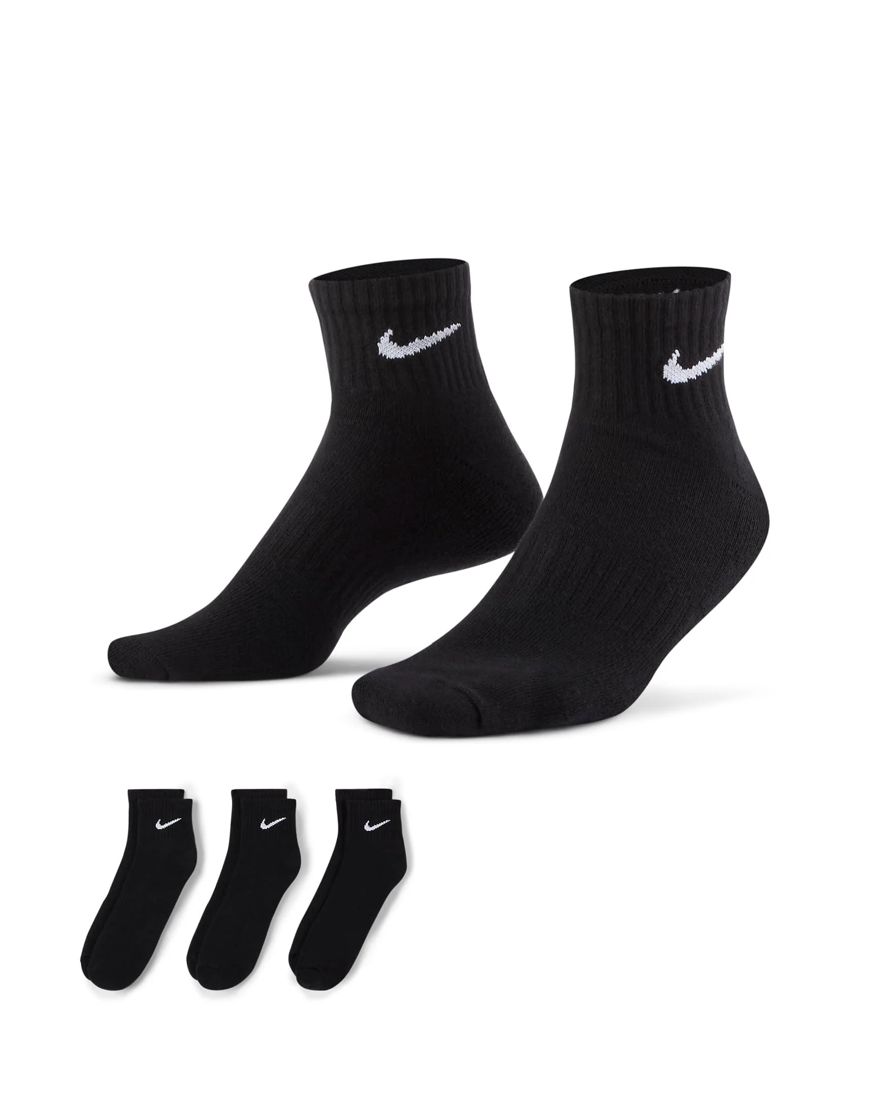 Nike Everyday Cushioned Training Ankle Socks (3 Pairs | 2 Colours) - Image 3