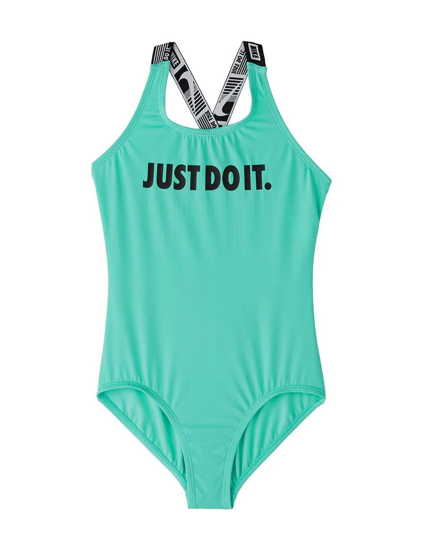 Girls' JDI Crossback 1Piece Swimsuit :Aurora Green
