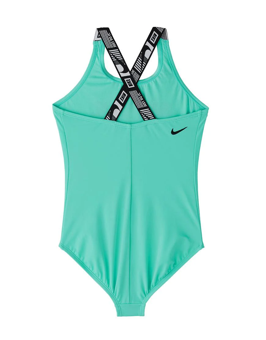 Girls' JDI Crossback 1Piece Swimsuit :Aurora Green - Image 2