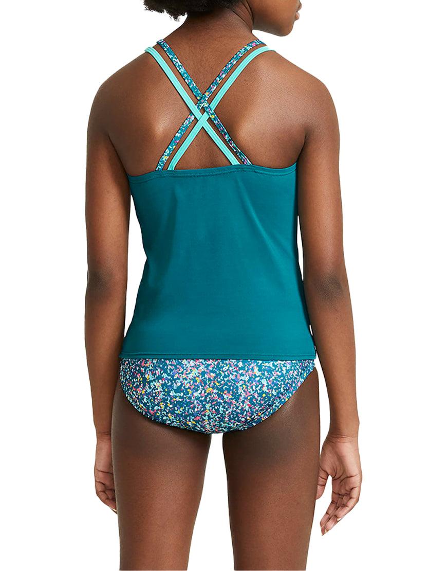 Girls' Spiderback Tankini :Bright Spruce - Image 3