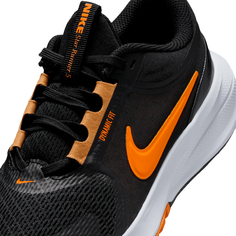 Star Runner 5 (GS) Older Kids' :Black | Total Orange - Image 3