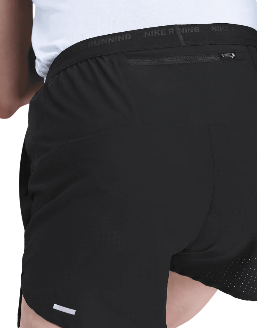 Men's Dri-FIT 5" Brief-Lined Perforated Running Shorts :Black - Image 2