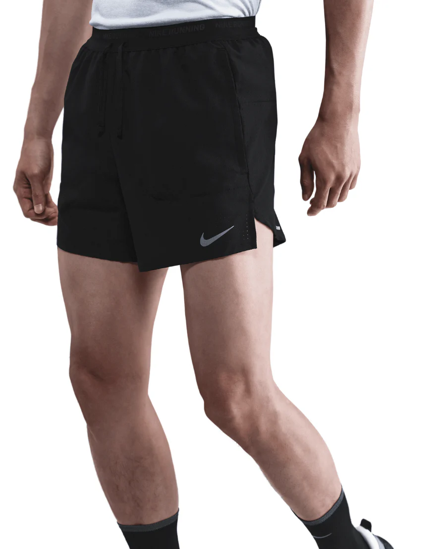 Men's Dri-FIT 5" Brief-Lined Perforated Running Shorts :Black - Image 3