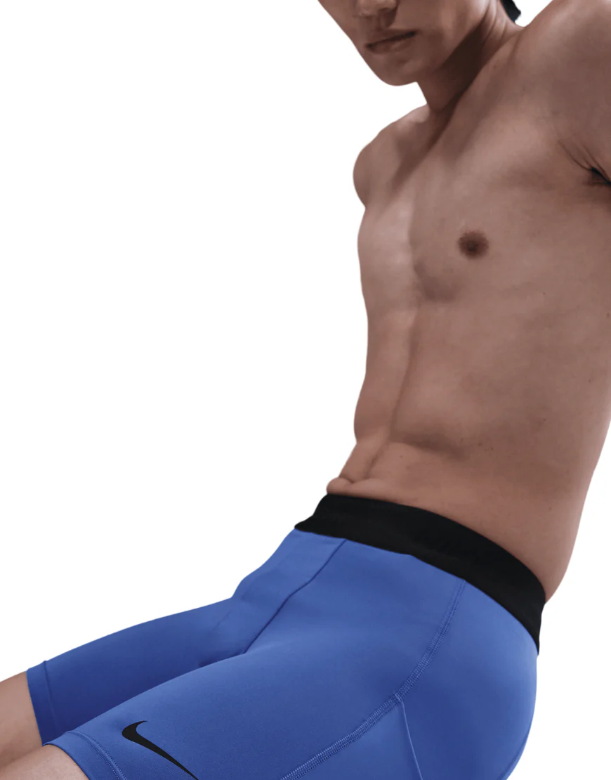 Men's Dri-FIT Fitness Pro Shorts :Comet Blue | Black - Image 2