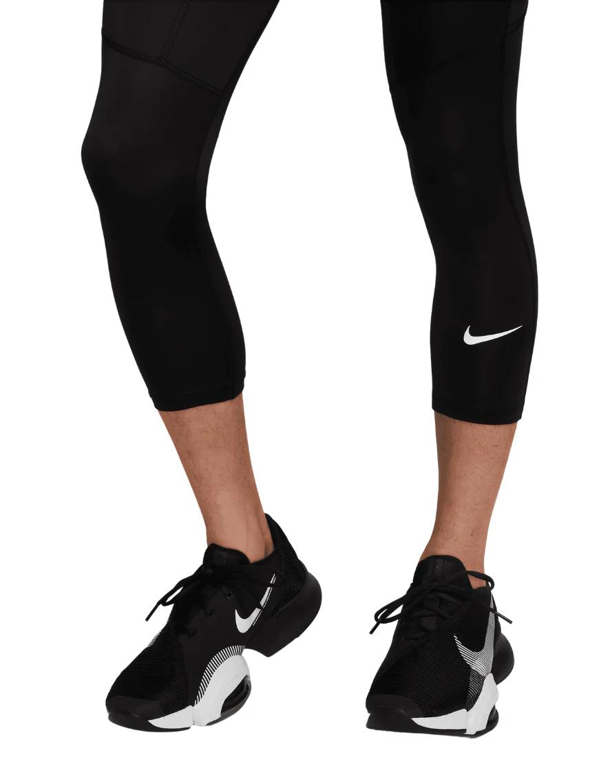 Men's Dri-FIT 3/4-Length Fitness Pro Tights :Black - Image 2