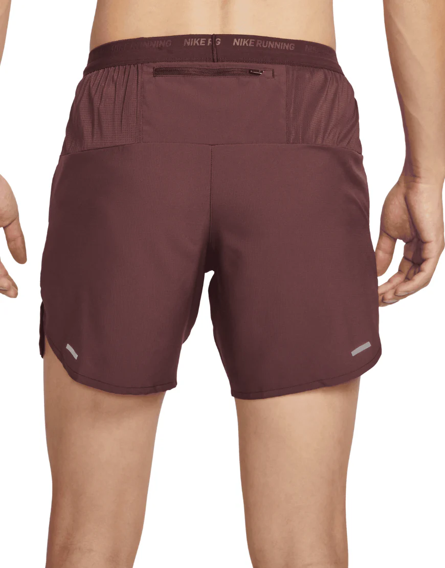 Men's 7" Brief-Lined Running Dri-FIT Stride Shorts :Burgundy Crush - Image 3