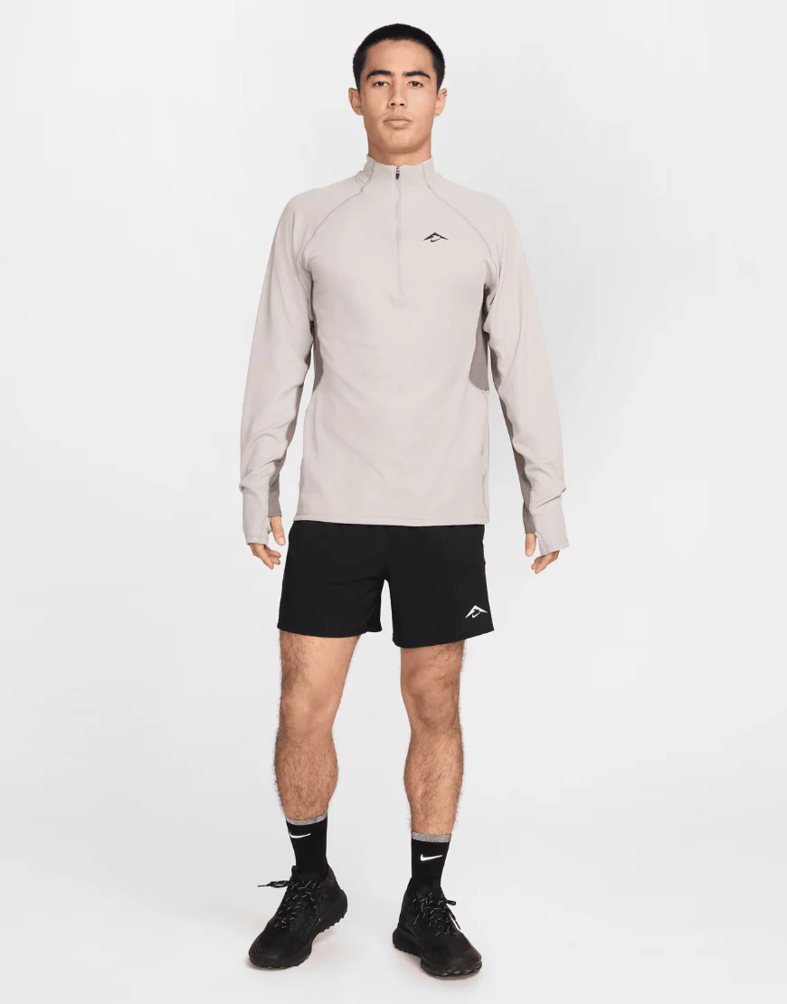 Men's Dri-FIT 6" Brief-Lined Running Trail Shorts :Black - Image 5