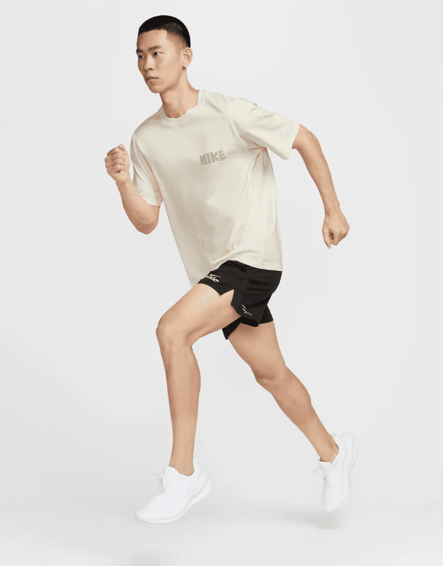 Men's Nike M90 Running T-Shirt :Soft Pearl - Image 5