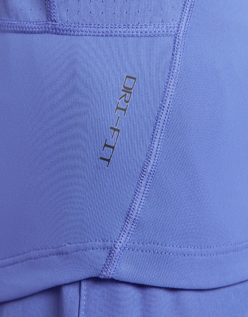 Men's Dri-FIT Pro Training Short-Sleeve Top :Comet Blue | Black - Image 4