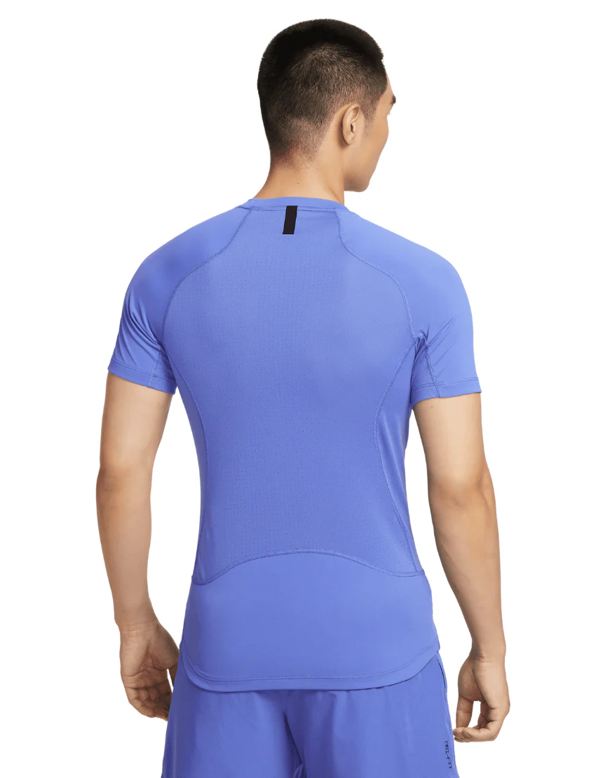 Men's Dri-FIT Pro Training Short-Sleeve Top :Comet Blue | Black - Image 5