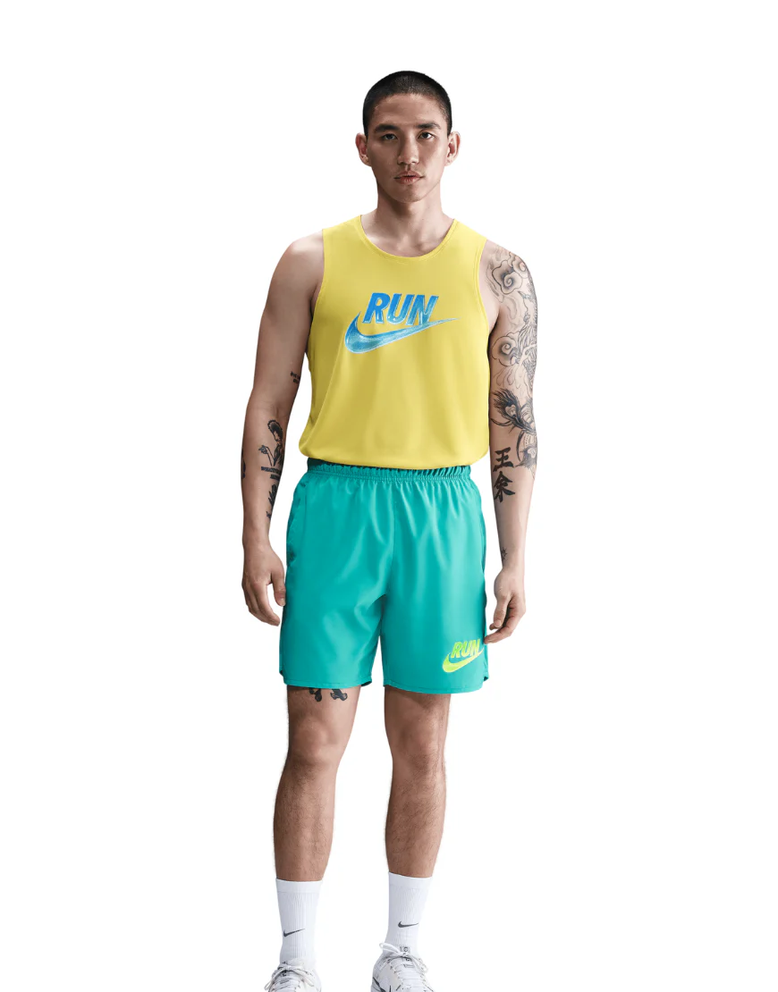 Men's Dri-FIT 7" Unlined Challenger Run Energy Shorts :Dusty Cactus